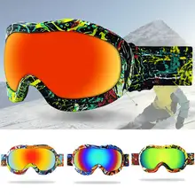 Лыжные очки Для мужчин Для женщин Двойные линзы анти-туман Лыжный Спорт очки снег очки для взрослых Лыжный спорт Сноуборд очки