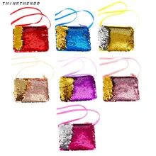 THINKTHENDO/Модный мини-кошелек с квадратными блестками для монет, кошелек для девочек, сверкающий маленький кошелек для карт, сумочка, 7 цветов