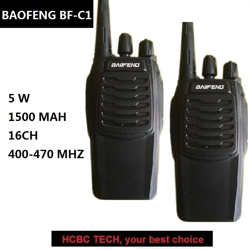 

2PCS Baofeng BF-C1 Walkie Talkie UHF Portable Two Way Radio 5W 16 Channel PTT Ham CB Radio BF C1 BF-888S BF 888S BAOFENG USB