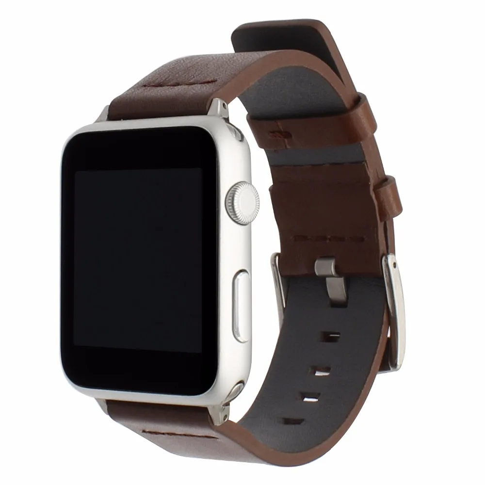 Итальянский кожаный ремешок для наручных часов iWatch Apple Watch SE 38 мм 40 42 44 серии детей