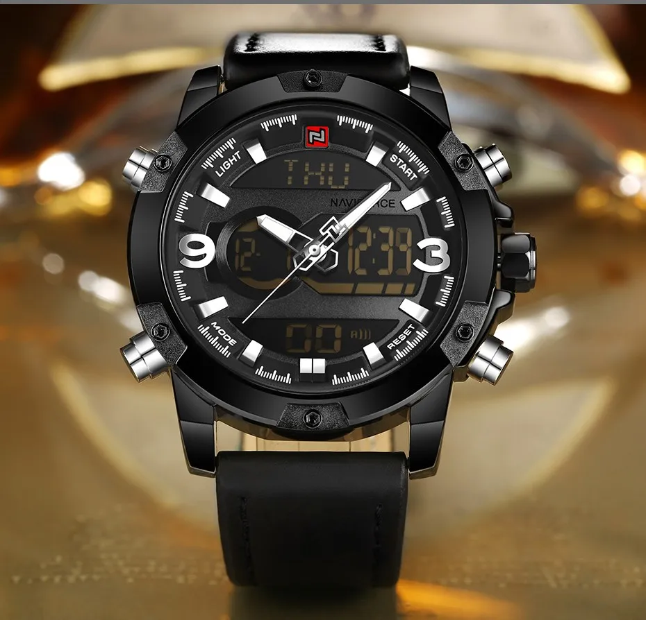 NAVIFORCE роскошные Цифровые кварцевые наручные часы мужские водонепроницаемые S Shock Военные спортивные часы мужские часы Relogio Masculino