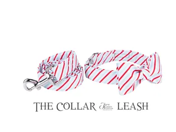 

Unique Style Paws Dog and Cat Collar Fasion Designer Christmas Collar Print with Leash Set