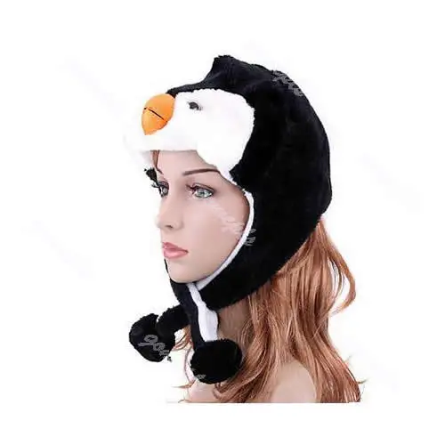 Мультфильм животных пингвин талисман плюшевые теплые кепки шляпа теплая Новинка