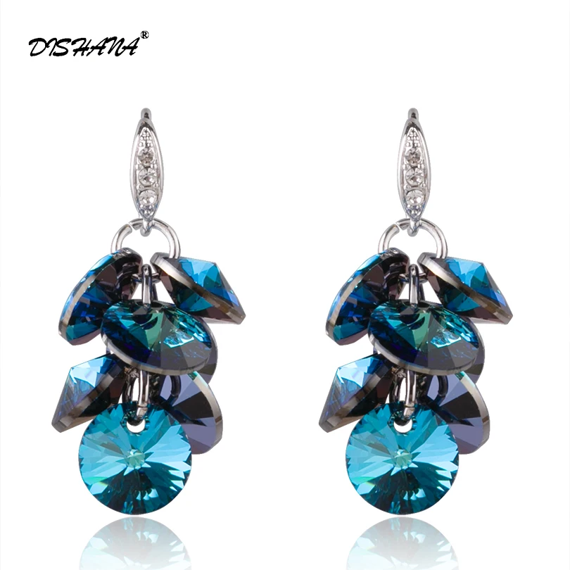 

Luxury Crystal Drop Earrings for Women Fashion Brincos Vintage Jewelry Party Gift Top Quality Jewellery(E0621)