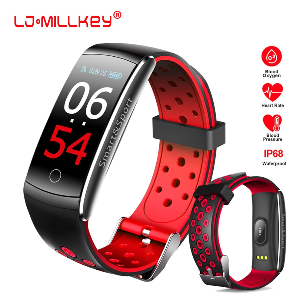 

Smart Bracelet Heart Rate Monitor Waterproof Fitness Tracker Bluetooth Watch Band For Android IOS women men Wristband