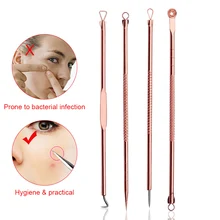 4 шт. средство для устранения черных точек инструмент для очистки акне Косметическая игла прыщ прибор для удаления черных точек Прямая поставка