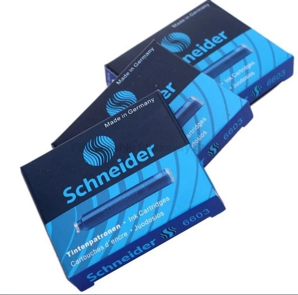 3 коробки Schneider 6603 синяя авторучка чернильный картридж для авторучки пополнения