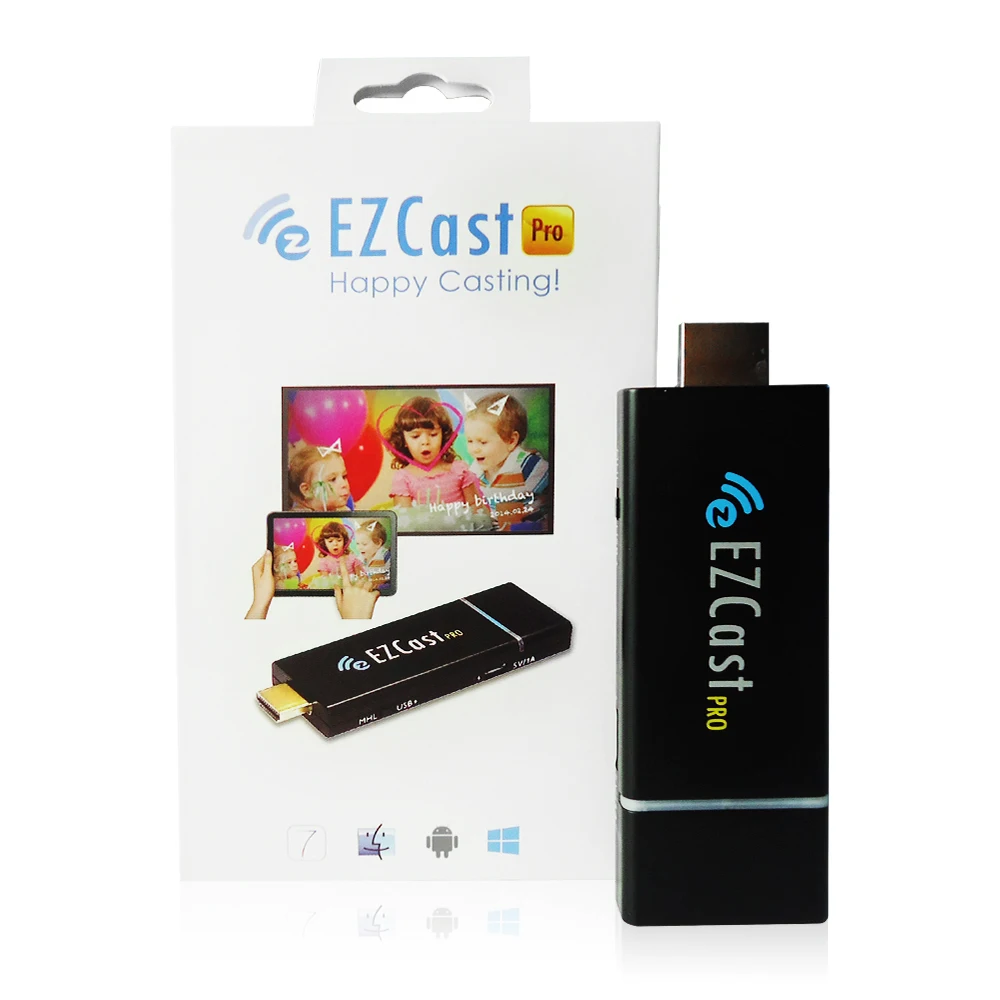 

EZCast Pro Dongle MHL HDMI Support  Miracast Airplay DLNA TV Stick 4 to 1 Split Screen Display Wireless Presentation WiFi Dongle