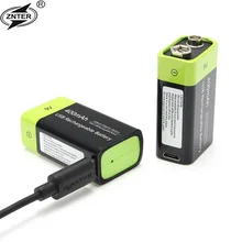 ZNTER ультра-эффективный 9V 400 мА/ч, USB, Перезаряжаемые 9В литий-полимерный Батарея для RC Аксессуары для видео-квадрокоптеров
