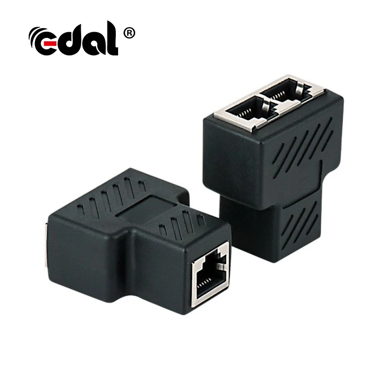 1 to 2 Dual Female Port CAT5//CAT 6 LAN Ethernet Sockt Network Connections Split