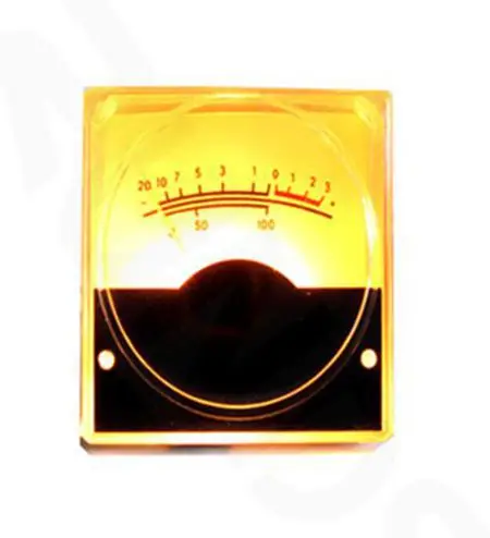

The classical pointer VU meter, level meter, audio, current meter, voltage meter scale, high quality with white backlight.