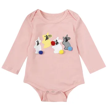 

Newborn Infant Baby Girl Boy Stereo rabbit tail Romper Babyg Sleeveless Summer Clothes Long Sleeve Jumpsuit Playsuits Romper 1d6