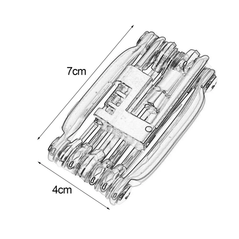 11 в 1 Многофункциональный набор инструментов для ремонта велосипеда, складной шестигранный ключ, инструмент, портативное оборудование для ремонта горных велосипедов
