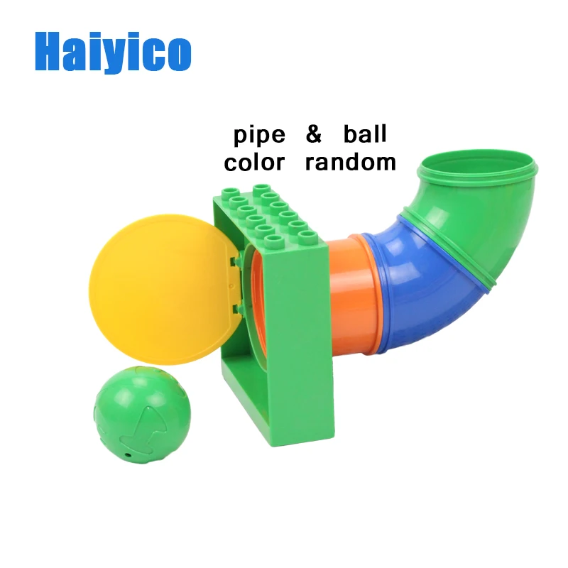 Haiyico горка в трубке строительные блоки совместим с Duplo игровая площадка собрать