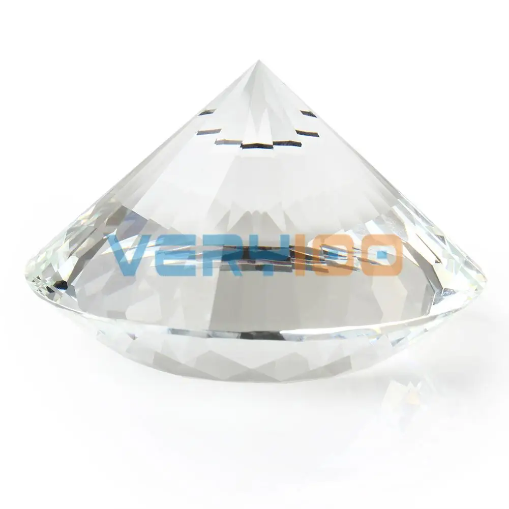 Ceny Wysokiej jakości 80mm wyczyść K9 kryształowy przycisk do papieru cięcia szkła duże gigantyczne diament klejnot prezent