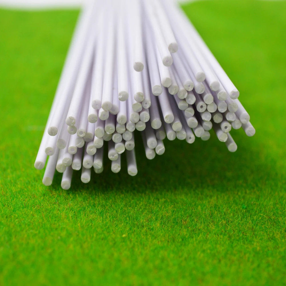 0.5-6mm white round stick ABS plastic model toy round stick