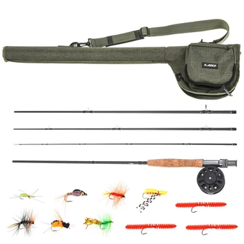 

9' Fly Fishing Rod and Reel Combo with Carry Bag 10 Flies Complete Starter Package Fly Fishing Kit