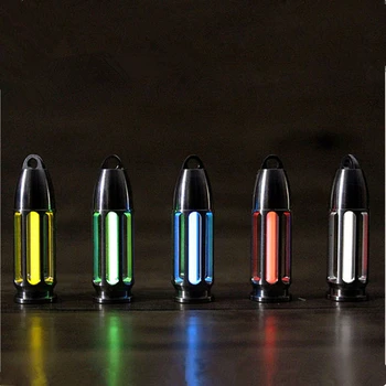 

TC4 Titanium CNC Hollow Bullet Tritium Tube EDC Self-luminous Pendant Key Holder Tritium Gas Signal Light Keychain Outdoor