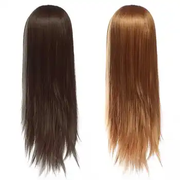 

70cm Hair Hairdressing Training Mannequin Practice Head Salon Model Head Doll Profession Straighten Curl Hair DIY Styling Heads