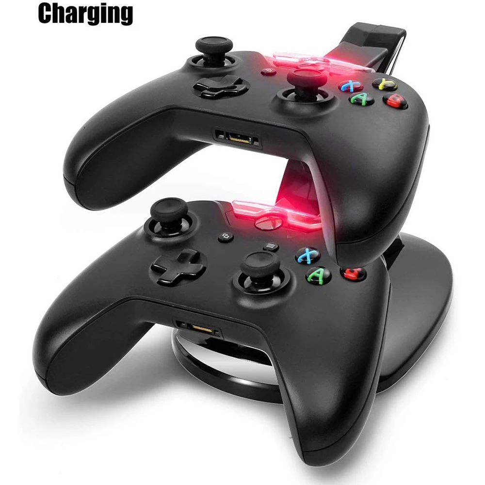 Для Xbox One беспроводной игровой контроллер зарядная станция двойной светодиодный