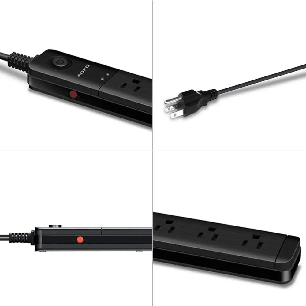 AOFO Power Strip Surge Protector with 4-Outlets,6-Foot Long Power Cord 1875W/15A 790 Joules(with Child-Proof Safety Valve) AOFO Power Strip Surge Protector with 4-Outlets,6-Foot Long Power Cord 1875W/15A 790 Joules(with Child-Proof Safety Valve)
