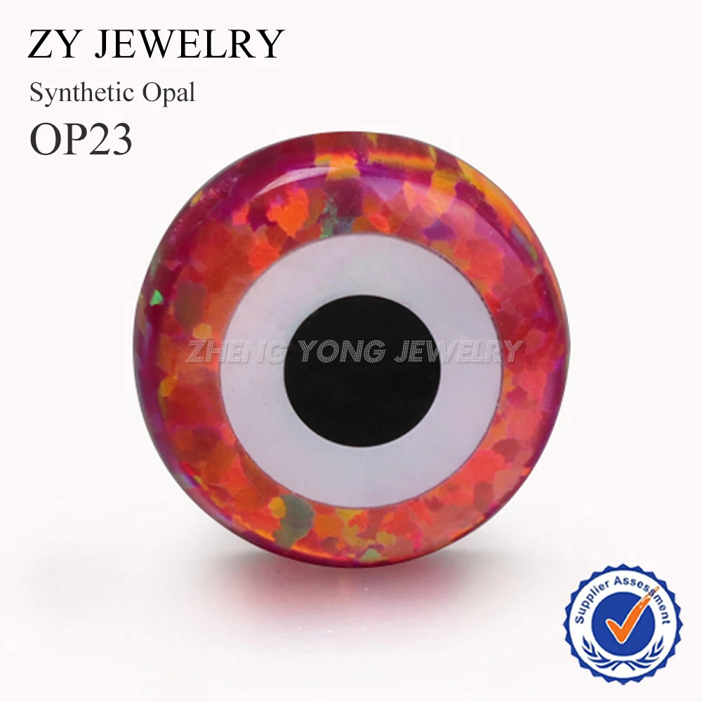 

Beautiful 10mm Evil Eye Synthetic Opal (OP23) Beads in Jewelry