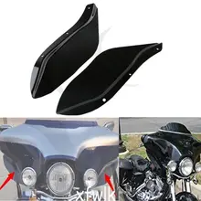 Preto do Lado de Plástico Transparente Asa Brisa Defletores de Ar Para Harley Touring FLHR FLHT FLHX 96-13