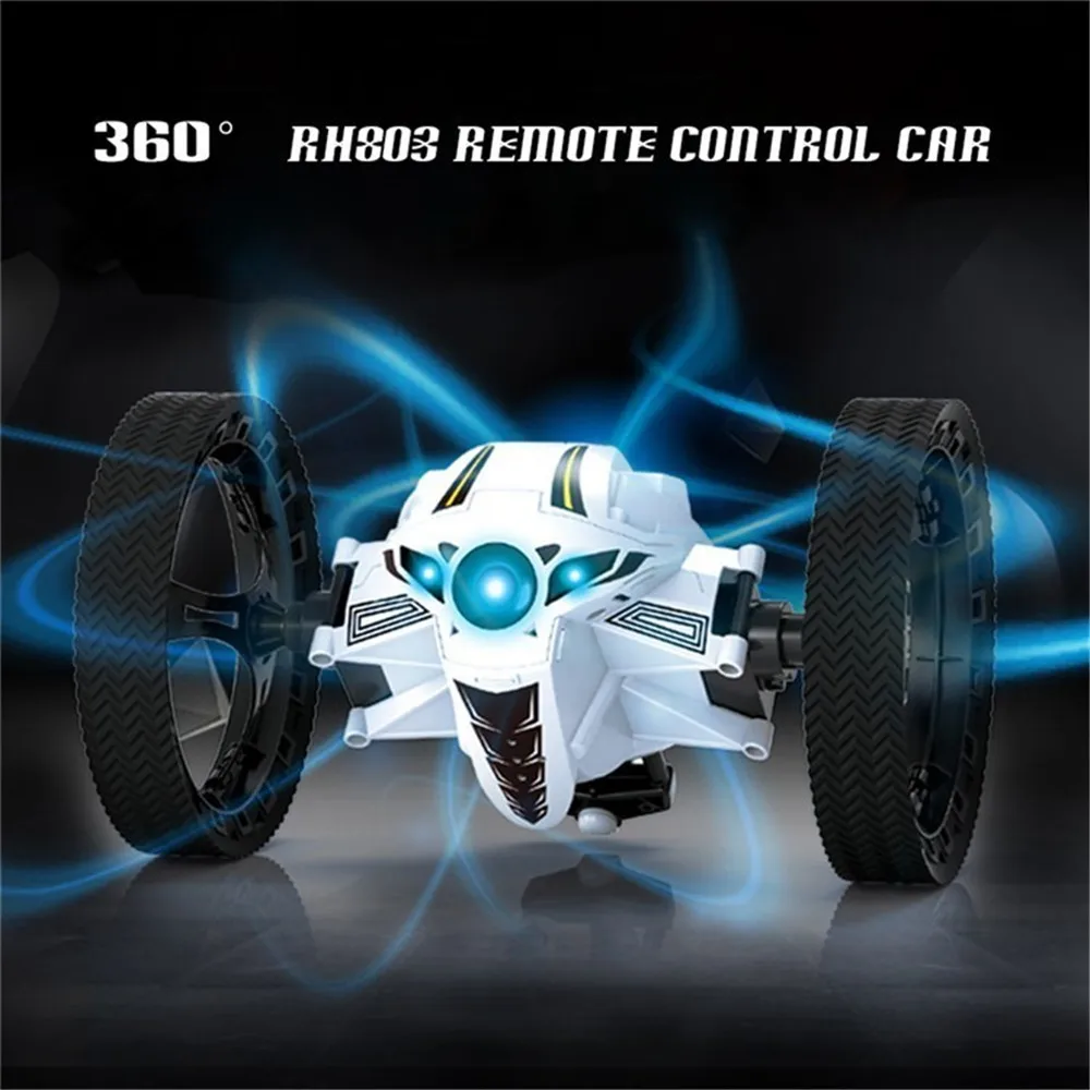 

RC Cars Toys 2.4G remote control 360 degrees rotation bouncing stunt rollover one-click jump buggy children spring shockproof