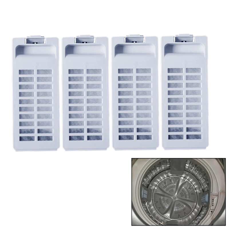 

15.5* 6.4cm Filters 4pcs Plastic Washing Machine Replacement Part Accessories For Haier XQS50-728、XQS60-828、XQB60-728