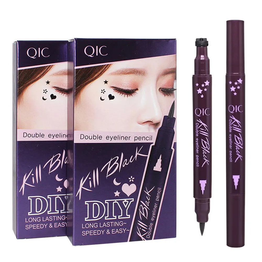 

Waterproof Liquid Eyeliner Tattoo Stamp Eye Liner Pencil Long-last Double Head Eyeliner Women Beauty Make Up Tools