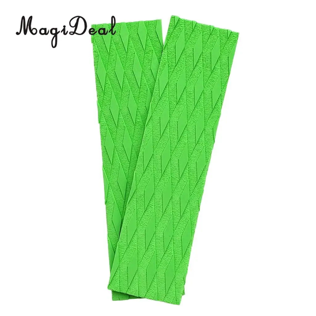 2Pcs EVA Anti-slip 5mm Surfing Traction Pad Bar Grip for Skimboard Longboard SUP Surfboard Bodyboard Shortboard - Fruit Green