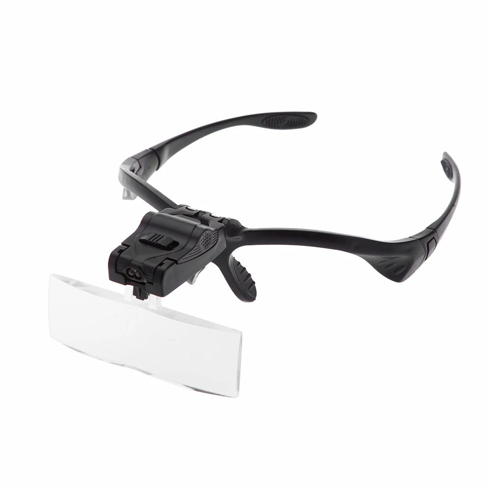 

5 Lens 1.0X-3.5X Bracket Headband Magnifier Loupe Magnifying Glasses with 2 LED Lights Lamp Eye Magnification Goggles Tool lupa