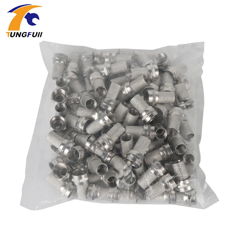 Новый Медный закручивающийся коаксиальный кабель Tungfull RG6 F разъем