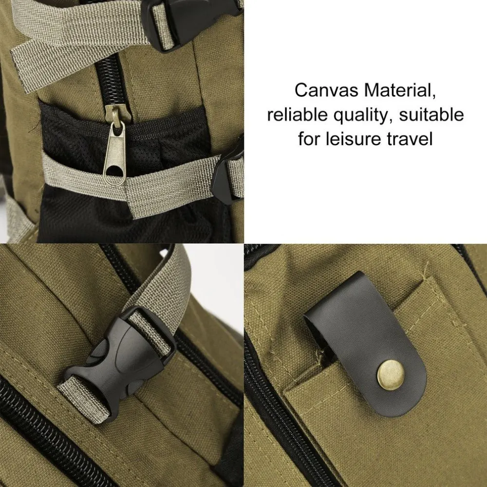 Multifunction men lona mochila escolar vintage bolsa