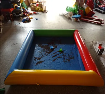 Buy Customized Large Inflatable Sand Pool Colorful Fishing Pool With Air Blower For Sale