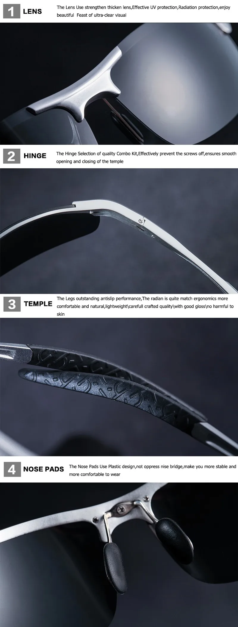 MAXJULI Polarisierte Sport-Designer-Sonnenbrille für Herren und Damen, Gafas de Sol, Fahren, Radfahren, Angeln, Golf, Legierungs-Sonnenbrille_voghion.com