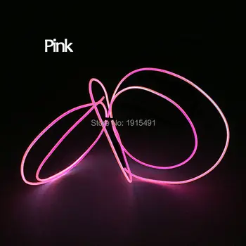 

New style 1.3mm DC3V 3Meters Car Interior decorative long lifetime EL wire LED Strip neon For christmas decor+one EL controller