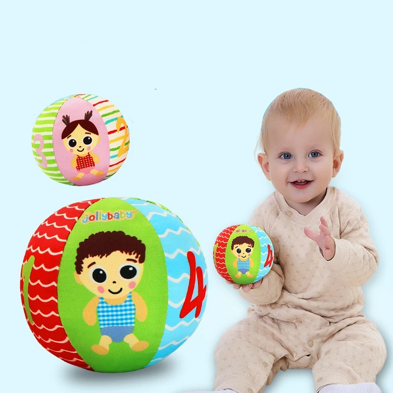JOLLYBABY детский Красочный Милый Мяч Игрушки Развивающие мягкие плюшевые хлопковые погремушки игрушки Wj483