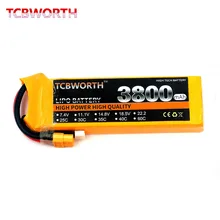 Tcbworth RC Lipo батареи 2 S 7.4 В 3800 мАч 60C-120C rc липо для вертолета лодки автомобиля Quadcopter li -полимерный Batteria Акку