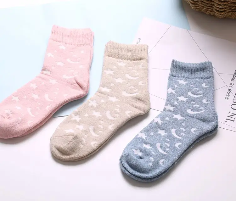 3 пара/лот женские зимние носки высокого качества толстые Осенние теплые хлопковые удобные милые узор женские носки