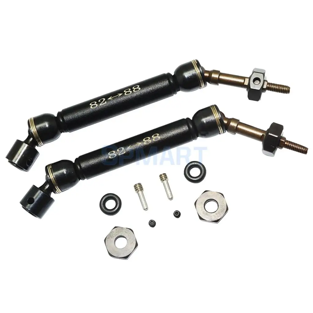 2x 1/10 Universal CVD Drive Shaft 82-88mm Upgrade Parts for Traxxas Slash 4x4 Short Course RC Car