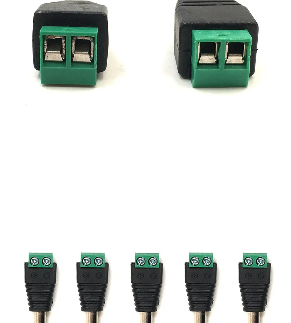 Female Male DC Connector 2.15.5mm Power Jack Adapter Plug Cable Connector for 352850505730 LED Strip Light DIY Lamp Bulb (7)