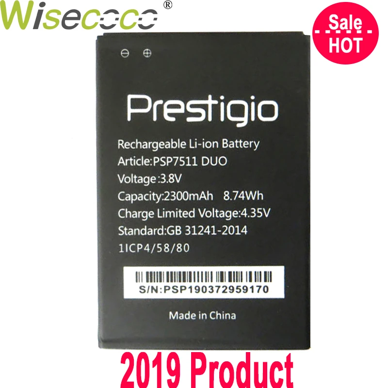 

WISECOCO Battery For Prestigio Muze PSP7511 PSP3512 DUO Phone Latest Production High Quality Battery With Tracking Number