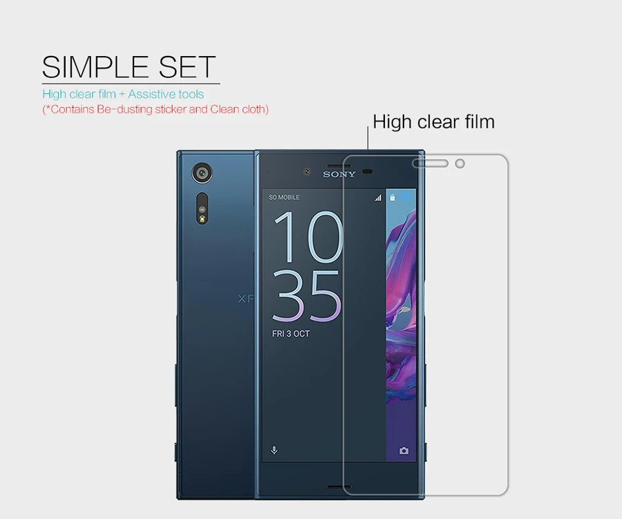 Для Xperia XZ NILLKIN Супер прозрачная защитная пленка против отпечатков пальцев или матовая защитная пленка для экрана для sony Xperia XZS 5,2 дюймов