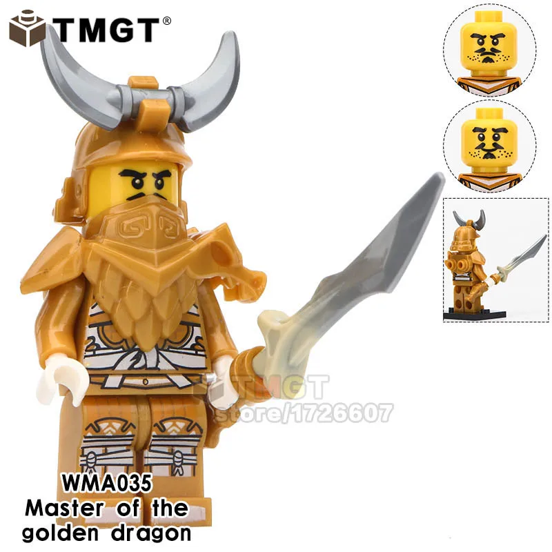 

Single Sale Master Of The Golden Dragon Ninja Chew Toy Iron Baron Harumi Wu Lloyd Building Blocks Gift Toys Children
