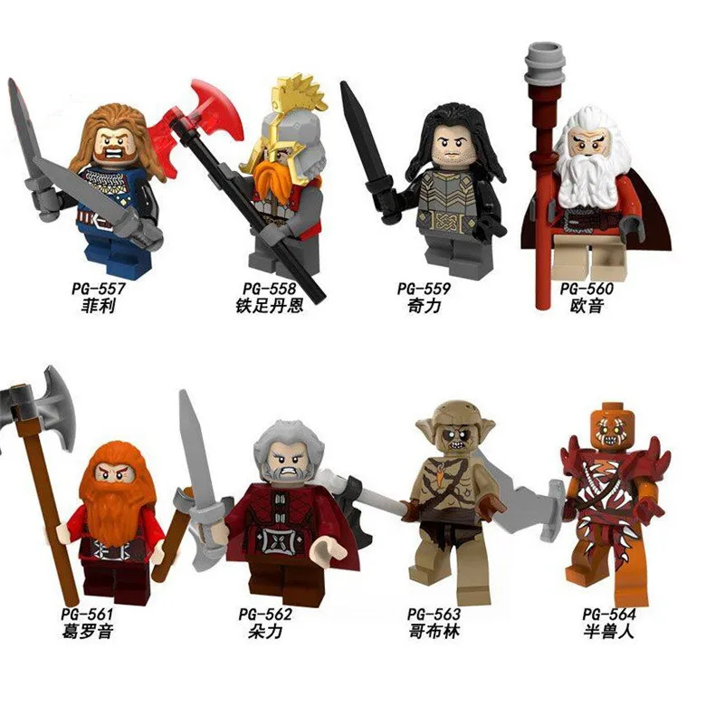 

1 set of /The Lord of the Rings Legoings Hobbit Set Gandalf Goblin Orc Iron Foot Brick Building Blocks Gift Toys for Children