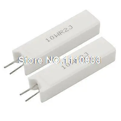 

2 x 0.28 Ohm 10 Watt Wirewound Radial Ceramic Cement Resistors