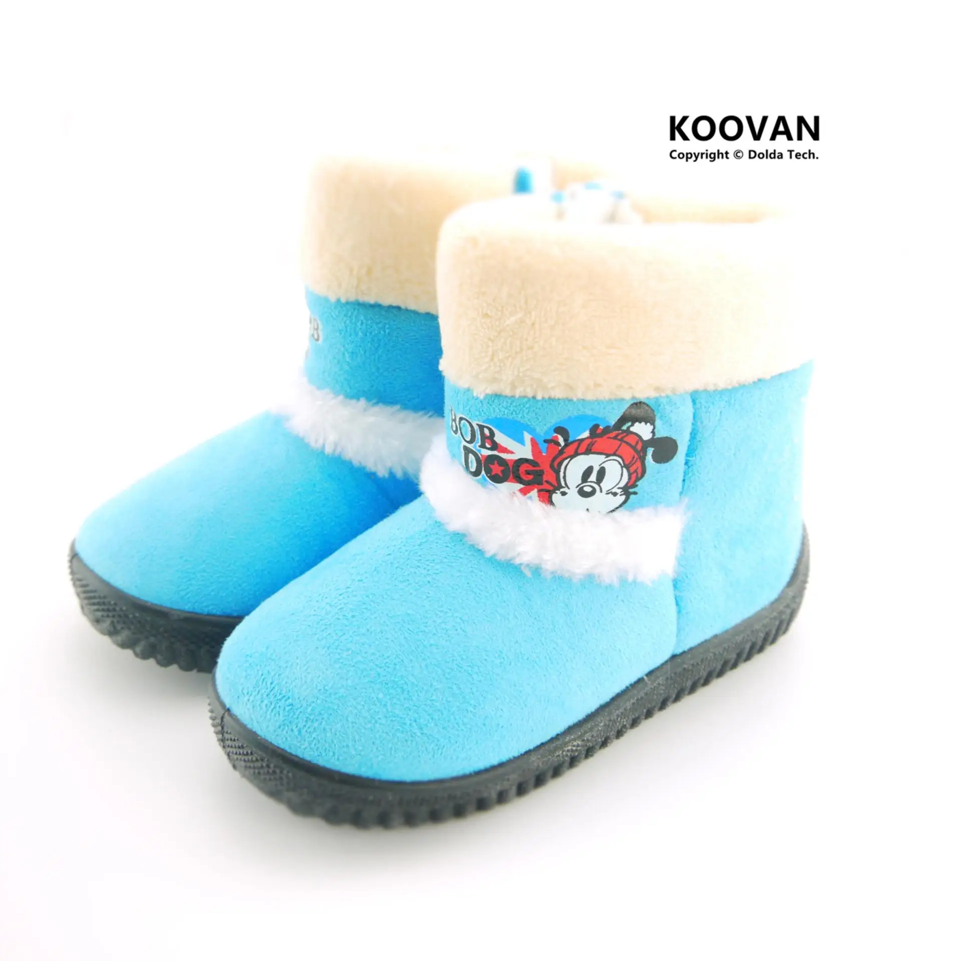 2017 г. Теплые зимние детские ботинки с рисунком собаки для девочек резиновые