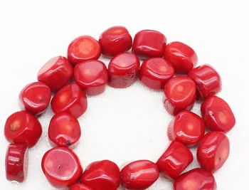 

Free Shipping! 16-19mm Red Coral Freeform Loose Beads 15" ,Min. Order is $10,we provide mixed wholesale for all items !