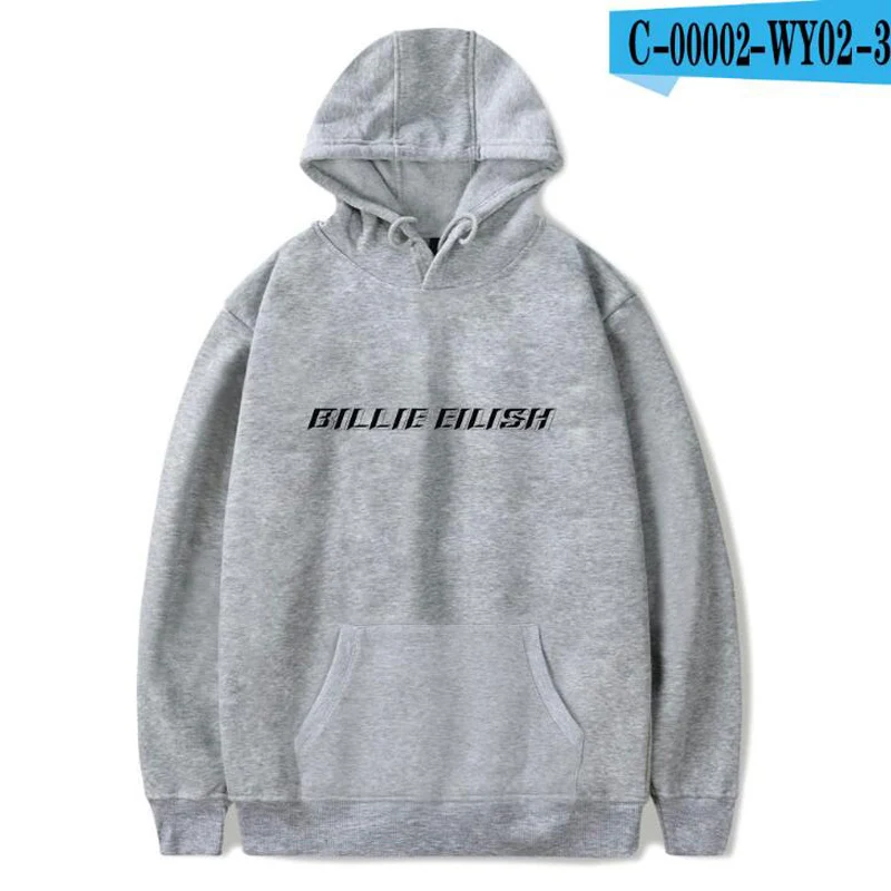 Billie Eilish с принтом женские толстовки и кофты Moletom Feminino Harajuku Хип Хоп Забавный куртка капюшоном мужской спортивный костюм - Цвет: 021